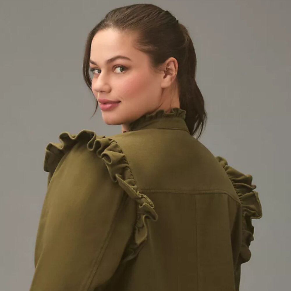 Brand New DOLAN Ruffled Utility Jacket - Picture 6 of 13